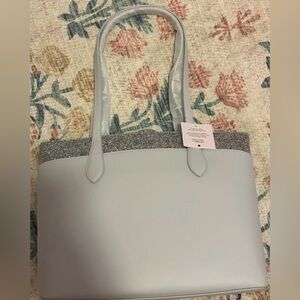 Elegant Kate Spade Glitter Gray Tote Bag